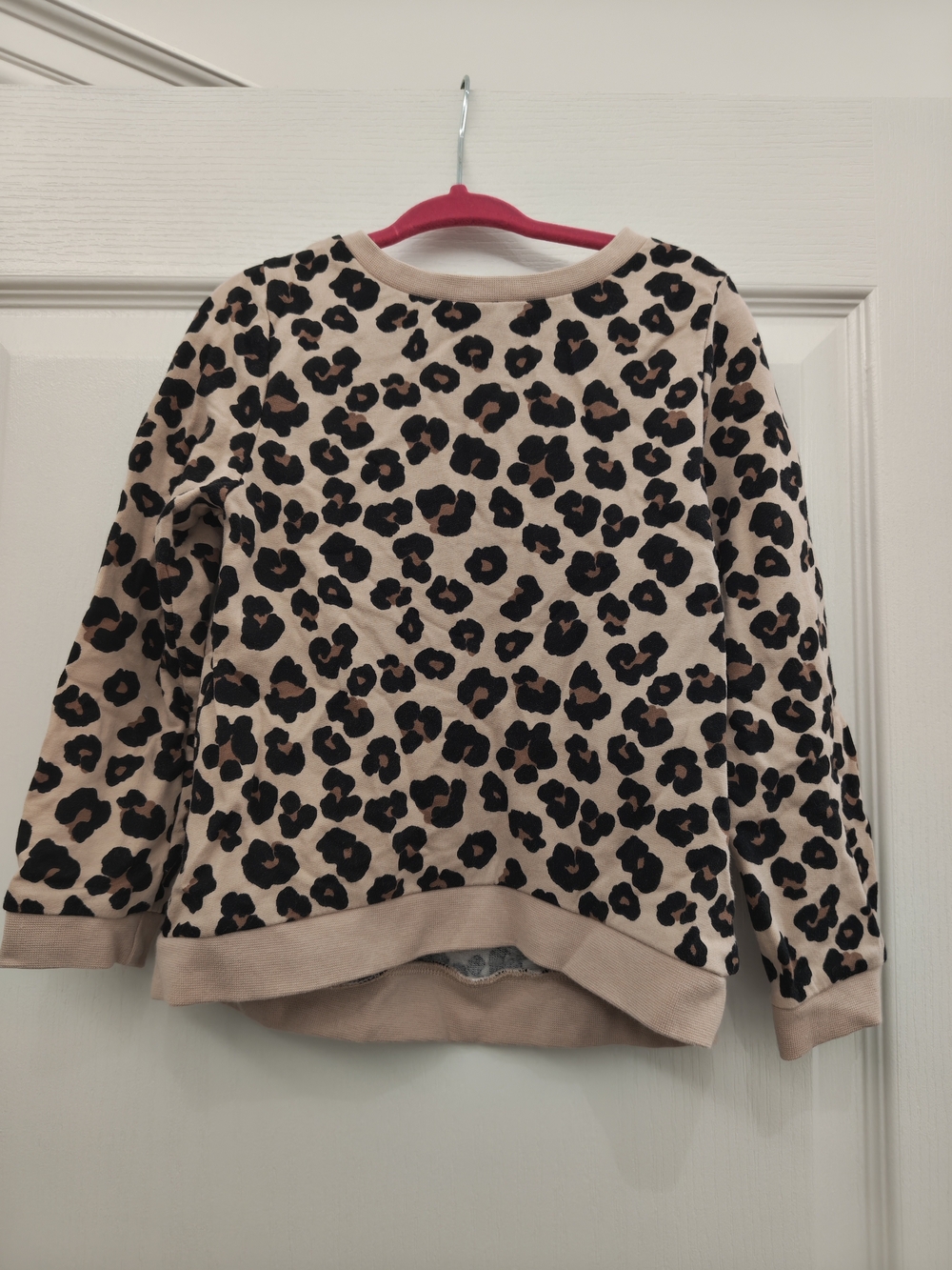 H&M Beige and Black Leopard Print Kids Sweatshirt